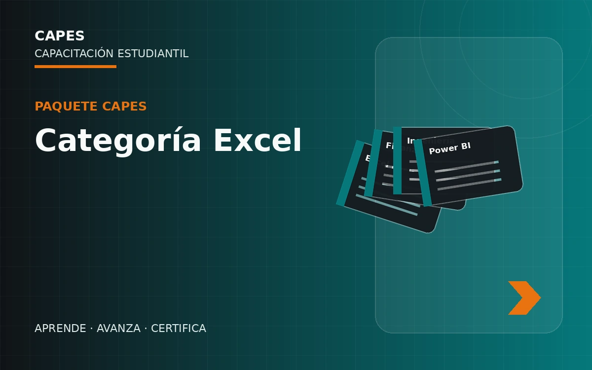 Portada del paquete Categoría Excel de CAPES.